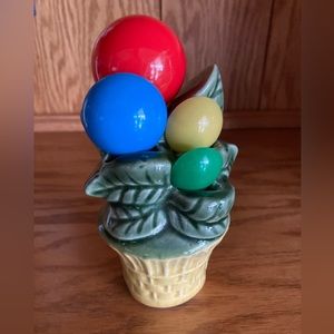 Measuring Spoon Holder Flower Pot Wall Pocket Ceramic Vintage